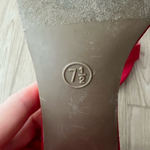 Merona Red Heeled Sandals - Picture 3 of 3